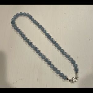 Aquamarine beaded necklace